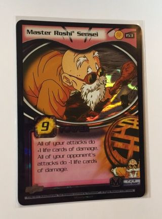 Dragonball Z Ccg Master Roshi Sensei Ultra Rare Holo Foil Card,  153,  7 Of 9