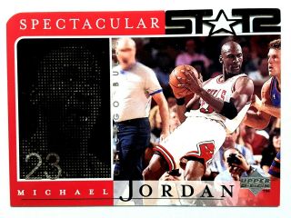 Michael Jordan 1998 - 99 Upper Deck Spectacular Stats Diecut Card 21 Rare