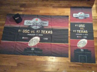 Rare 2006 Rose Bowl National Championship Game (usc Vs Texas) - Stadium Banner