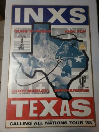 Inxs,  Guns & Roses,  Iggy Pop,  Texas Tour Promo 1988 Ultra Rare