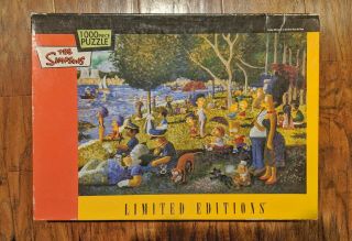 Rare Complete Simpsons Ltd Edition Jigsaw Puzzle Sunday Afternoon Near The Plant