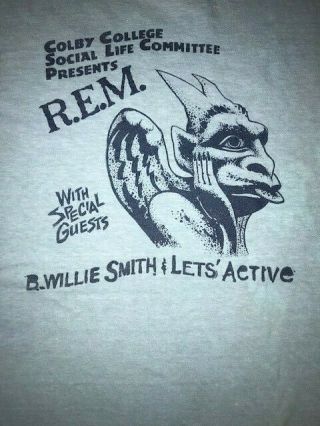 Rare R.  E.  M.  1983 T Shirt Sent From Band Athens Ga Let 