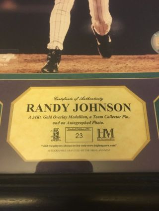 Rare Randy Johnson Sports Autographed plaque.  ONLY 51 made 2