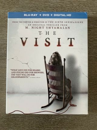 The Visit (blu - Ray/dvd,  2016,  2 - Disc Set) With Rare Oop Slip Cover