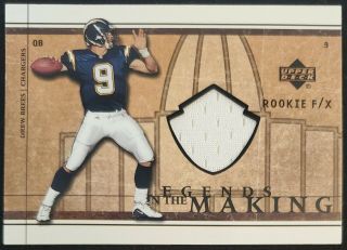 Drew Brees 2002 Ud Legends In The Making Rookie Fx Game Jersey Ultra Rare