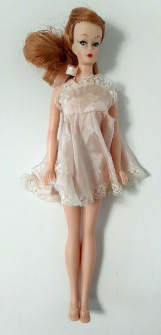 Vintage Clone Ponytail Barbie Doll U On Neck,  Eyemakeup,  Redhead