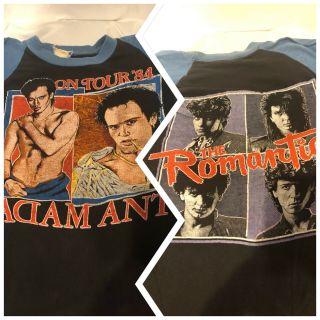 Rare 1984 Adam Ant Strip & The Romantics Concert Baseball T - Shirt Adult L