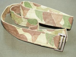 Usmc Marine Us Ww2 Frogskin Camo Shelter Half Roll Up Strap Vtg Camouflage Rare