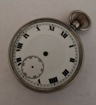 Antique Vintage Fleurier Silver Pocket Watch Spares And Parts