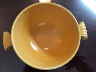 Vintage Yellow Covered Onion Soup Bowl HLC Fiestaware Fiesta Rare 3