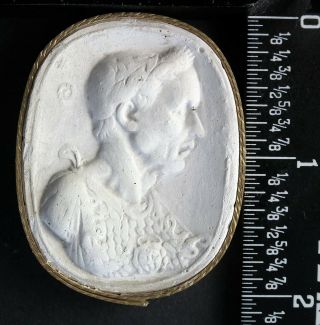 Antique Grand Tour Early 1800,  S Plaster Intaglio Cameo 28 By Cades