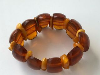 RARE VINTAGE Antique Baltic Amber Beads BRACELET 30,  35 gr 2