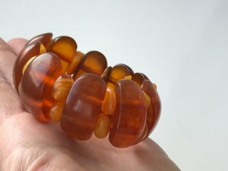 RARE VINTAGE Antique Baltic Amber Beads BRACELET 30,  35 gr 3