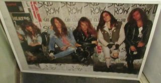 Skid Row Poster 1989 Rare Vintage Collectible Oop
