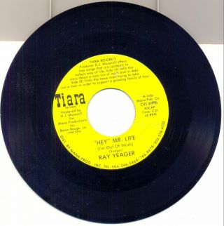 " 7 " - Ray Yeager - Hey Mr.  Life Rare Outside Loner Record
