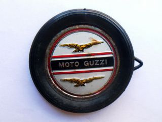 1970s Italy Rare Moto Guzzi Advertising Tin Sign Patch Plaque Embossed