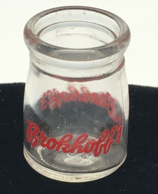 Rare J.  H.  Brokhoff ' s Dairy Creamer Pottsville Pa Pyro Milk Bottle 3