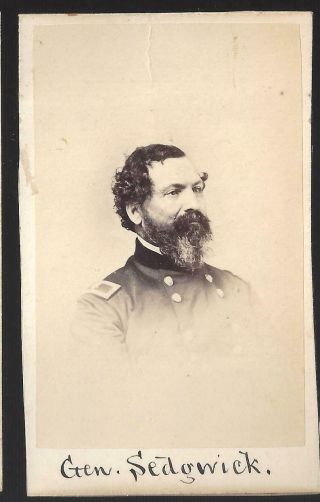 Civil War Cdv Union General John Sedgwick Kia Spottsylvania Ch Rare Pose