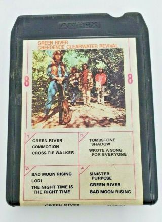 Vintage Creedence Clearwater Revival " Green River " 8 Track Tape Rare Tested/works
