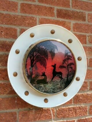 Stunning Large Rare Vintage 1930/50s Art Deco Glass & Metal Picture Wall Light