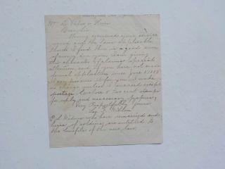 Civil War Letter 6th Indiana Cavalry William Piper Veteran Antique 1 Vtg Paper N