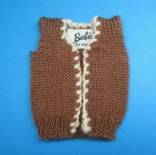 Vintage Barbie - Sorority Meeting 937 Wool Cocoa Brown Vest
