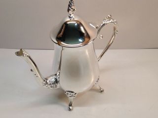 Vintage Wm Rogers Silver Plated Coffee Pot Footed