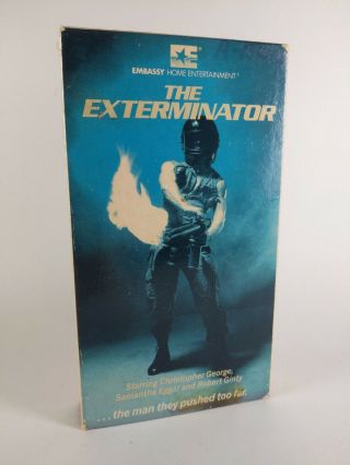 1983 Rare The Exterminator Vhs - Embassy Home Entertainment Thriller Horror