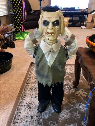 Frankenstein Halloween Prop Mini Heads Up Gemmy Morbid Spirit Halloween Rare Htf
