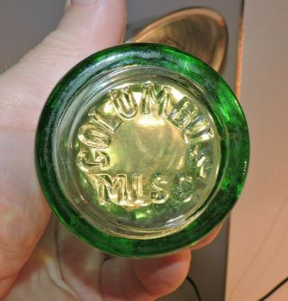 Rare Coca Cola Dec.  25,  1923 6 Oz Bottle " Columbus,  Miss.  " Porter 