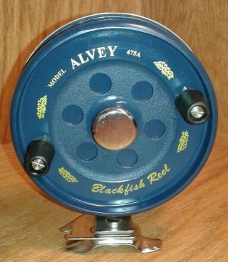 Rare Vintage Alvey Fishing Reel Model 475a - A Reel " Blackfish "