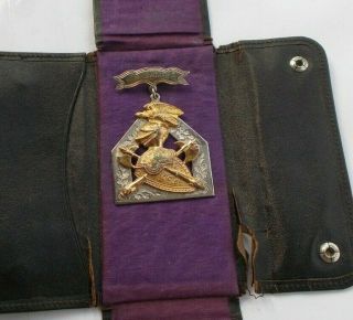Vintage Antique Knights Of Pythias Medal Pin Shield Fcb Axe Supreme Lodge 1920