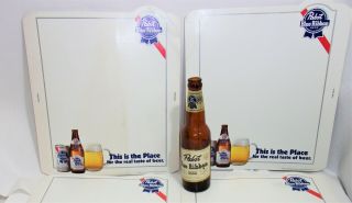 4 Vintage Old Stock Pabst Blue Ribbon Beer Menu Boards " Specials " Sign Rare
