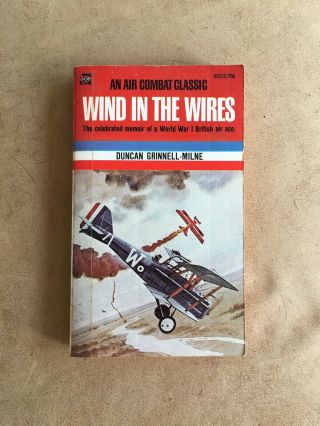 Wind In The Wires By Duncan Grinnell - Milne (1968) Rare Ace Ww1 Aviation History