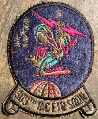Usaf Us Air Force 309th Tactical Fighter Squadron Patch Subdued 3” Rare Vtg 80s