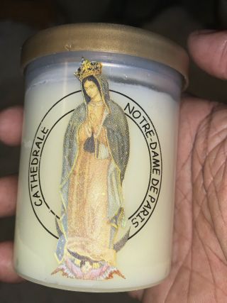 Vivid Unique Rare Notre - Dame De Paris Cathedral Candle Holder Nos