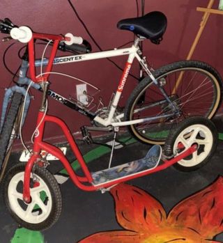 Rare Vintage Red Team Cycle Curb Cruiser Htx Ssx Scooter Collector