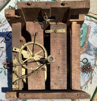 Antique German Black Forest Wood Plated Cuckoo Clock Movement Project