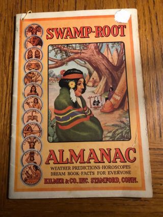 Vintage Swamp Root Almanac,  Dr.  Kilmer,  1943,  Native American Indian Navajo Girl