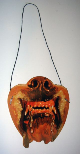 Htf Rare 1981 Stephen King Cujo Promo Halloween Mask Rabid Dog Face Shaped