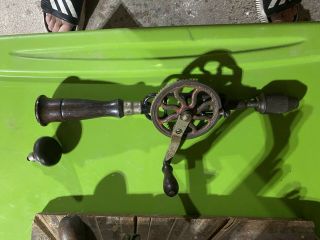 Antique Vintage No.  2 Hand Drill Millers Falls Co Made Usa Tool Egg Beater