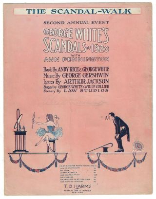 George Gershwin Sheet Music The Scandal Walk Fr George White 
