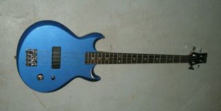 Ibanez Gio Gaxb150 Electric Bass Guitar 4 String Rare Metallic Blue