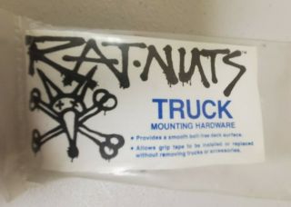 Vintage 1980s Nos Powell Peralta Rat Nuts Skateboard Truck Hardware Sticker Og