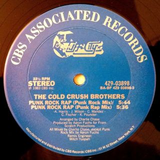 1983 - The Cold Crush Brothers - Punk Rock Rap - Rare Tuff City / Cbs
