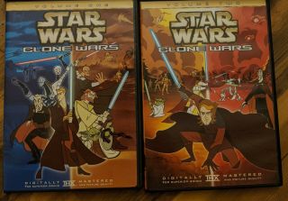 Star Wars The Clone Wars Dvd Vol 1 And 2 2005 Rare Great Cond