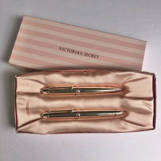 Victorias Secret Pen & Pencil Desk Office Set Silvertone Rare