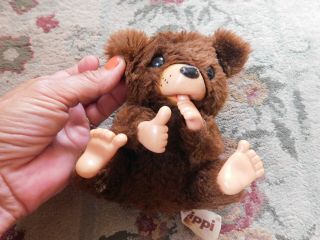Rare Vtg Russ Bippi Brown Teddy Bear Plush Thumb Sucking 1977 Stuffed Animal Toy
