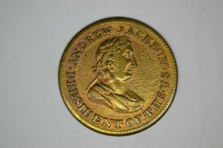 1834 Hard Times Token - Ht - 6 - Andrew Jackson - Details.  Rare