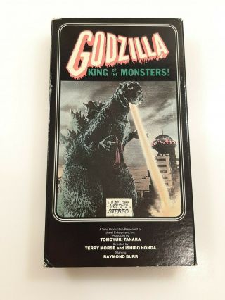 Rare Godzilla King Of The Monsters Vhs Hi - Fi Stereo 1956/1983 Vestron